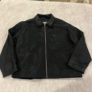Roots Nylon and Leather Trim Jacket Made in Canada Size L